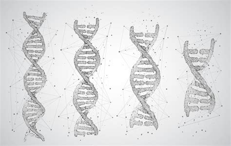 Parte Vetorial Do Estilo Abstrato Triangular D De Dna Humano Vetor