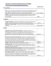 04262 SRQR Checklist Docx Standards For Reporting Qualitative