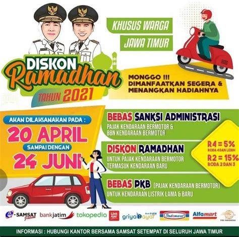 Pemprov Jatim Beri Diskon Pengurangan Pokok PKB Hingga Undian Berhadiah