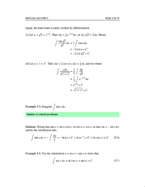 Substitute Rule Math Math Concordia Studocu