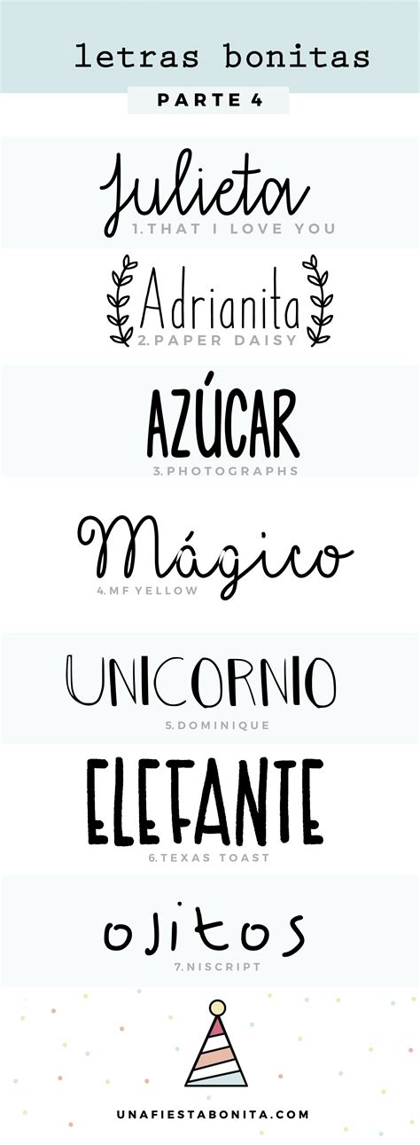 Tipos De Letras Para Invitaciones Reglas Y Normas Apa