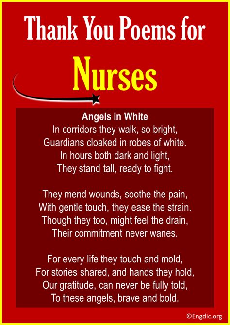 Top 10 Thank You Poems for Nurses - EngDic