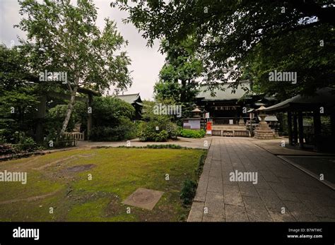 Piedra Torii Gojo Tenjin Shinto Santuario Tokio Fotografías E Imágenes