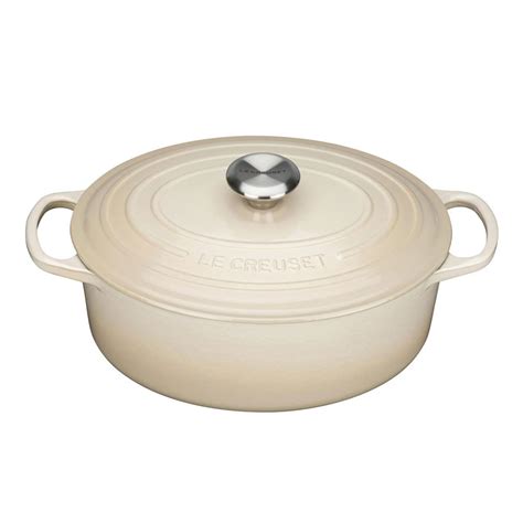 Le Creuset Signature Cast Iron Oval Casserole In Meringue 27cm Best Price And Free Uk Delivery