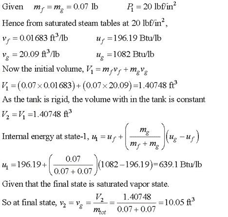 Solved A Rigid Well Insulated Tank Contains A Two Phase Mixture