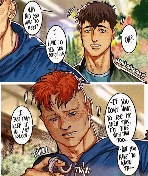 Two Comic Panels One With Red Hair And The Other With Blue Eyes