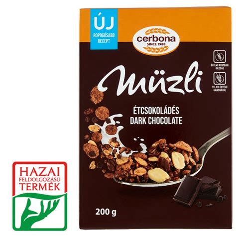 Cerbona Dark Chocolate Muesli 200 G Tesco Online Tesco From Home