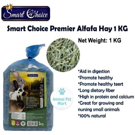 Smart Choice Alfafa Rabbit Hay 1kg💗 Alfalfa Rabbit Food 💗 Makanan Arnab