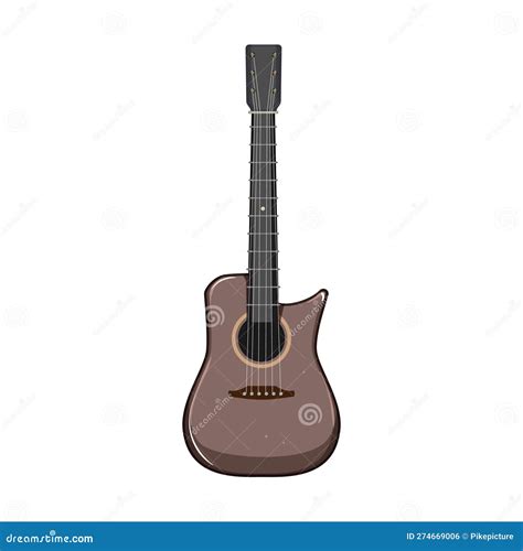 Country Acoustic Guitar Cartoon Vector Illustration Stock Vector ...