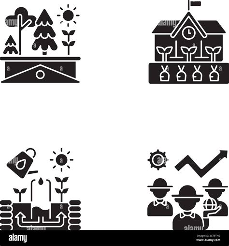 Community Black Glyph Icons Set On White Space Stock Vector Image Art