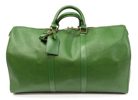 Sold Price Louis Vuitton Keepall 50 Green Epi Duffle Bag March 5 0120 1000 Am Cdt