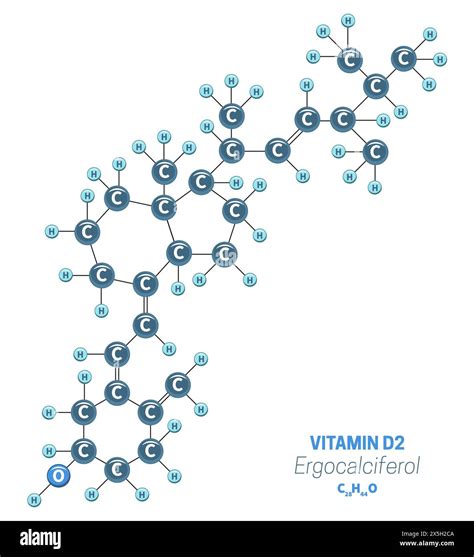 Ergocalciferol D2 Vitamin Atoms And Molecules Stock Vector Image Art