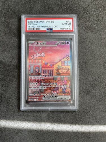 Mew Ex SVP 053 Pokemon Scarlet Violet 151 UPC Promo Full Art Card PSA