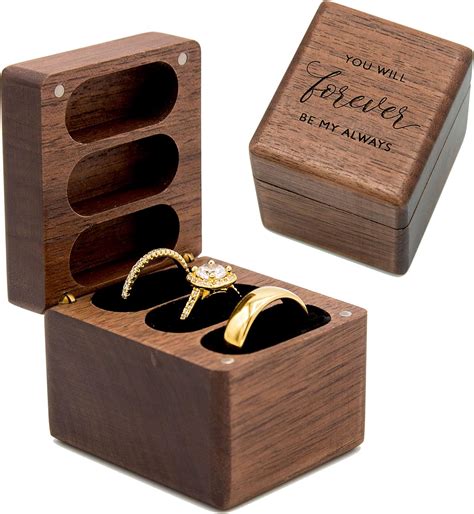 Amazon MUUJEE You Will Forever Be My Always Engraved Wood Ring Box