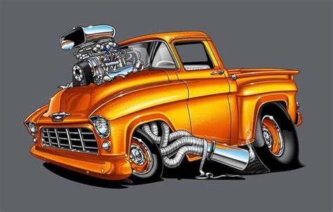 Chevy Pickup Trucks Classic Chevy Trucks Chevy Pickups Cartoon Car