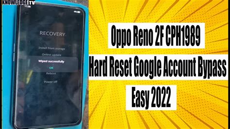 Oppo Reno F Cph Hard Reset Google Account Bypass Easy Youtube