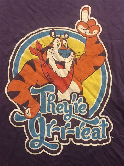 Kelloggs Tony The Tiger Frosted Flakes T Shirt Tee Ju Gem