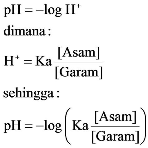 Cara Menghitung Ph Larutan Asam Basa Garam Beserta Contoh Soal Dan