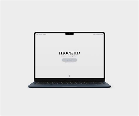 Premium PSD Macbook Air M2 Mockup Psd Template