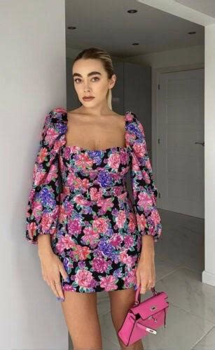 Zara Floral Pufflong Sleeved Dress Womens Fashion Dresses And Sets Dresses On Carousell