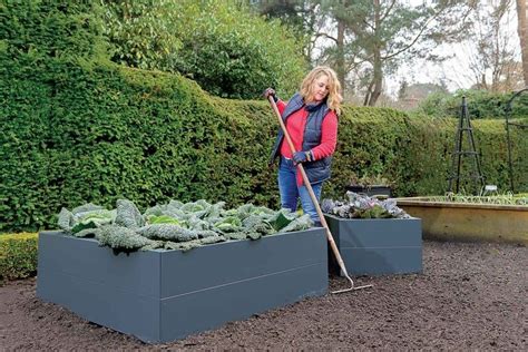 Harrod Superior Metal Raised Beds Anthracite Grey Raised Planter Beds