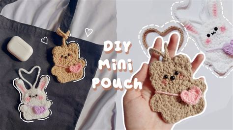 Crochet Cute Mini Pouch Tutorial For Small Essentials Youtube