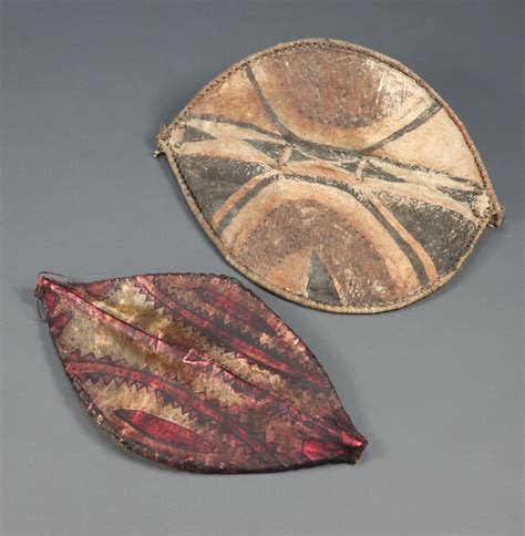 A Massai Hide Leaf Shaped Shield Cm X Other Rd February