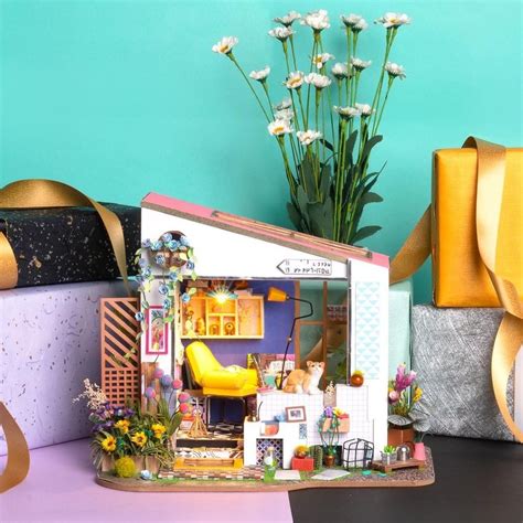 Robotime Diy House Lilys Porch Dollhouse Miniatures Diy Mini Doll House Diy Dollhouse