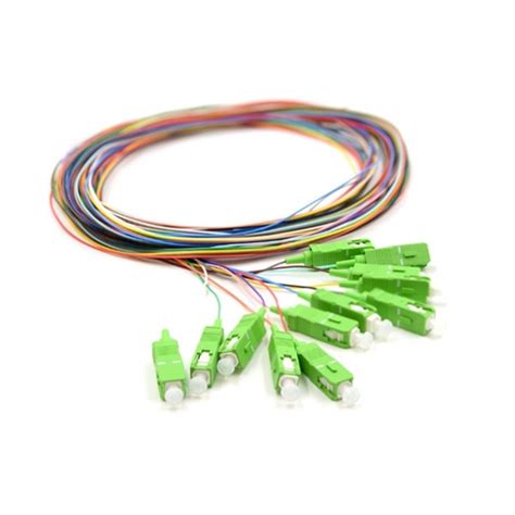 Cores Color Coded Sc Apc Fiber Optic Pigtails For Mdu