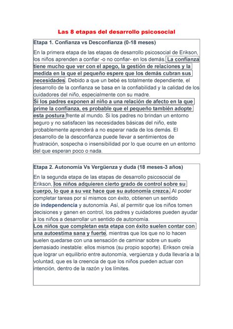 Las 8 Etapas Del Desarrollo Psicosocial Y Ejemplos En La Vida Cotidiana