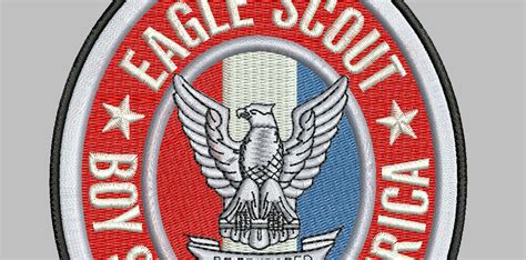 Eagle Scout Embroidery Design 3 Sizes Etsy