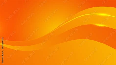 Abstract Yellow And Orange Warm Tone Background With Simply Curve Lines