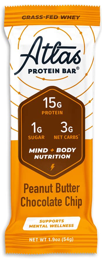 Atlas Protein Bar Chocolate Cacao 5 Pack Atlas Bar