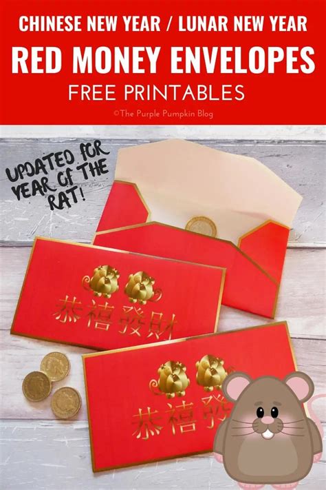 Free Printable Red Money Envelopes For Chinese New Year