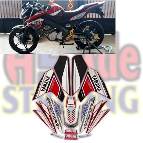 Stiker Striping Lis Les Body Motor Yamaha Vixion Gp Merah Standar