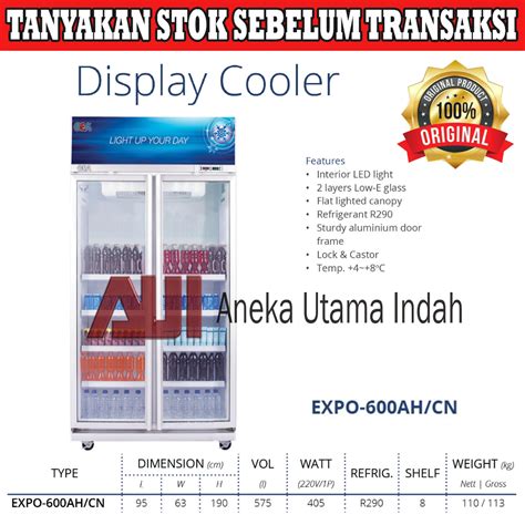 Jual Gea Expo Ah Cn Dua Pintu Showcase Display Cooler Kulkas