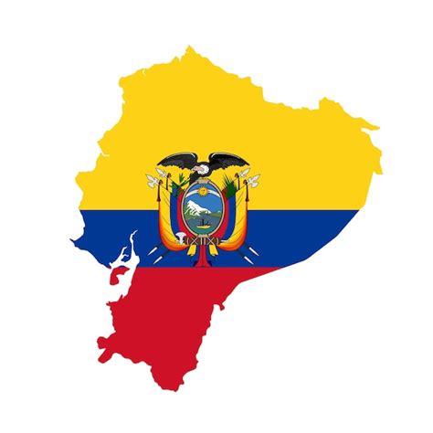 Esquema De Pa S De Mapa De Bandera De Ecuador Con Bandera Nacional