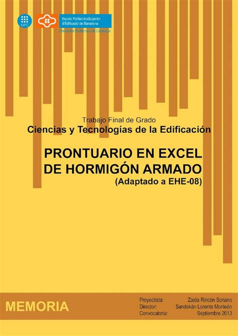 Pdf Prontuario En Excel De Hormig N Armado Pdf Fileexcel De