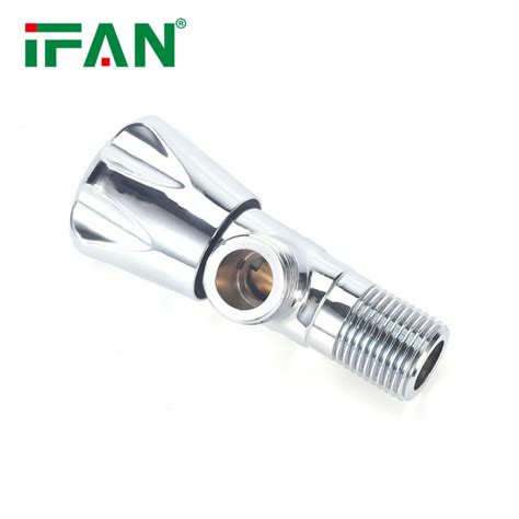 Ifan Round Handle Quick Open Bathroom Brass Angle Valve China Angle