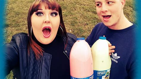 Rainbow Milk Challenge Vomit Alert Youtube