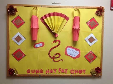 Chinese New Year bulletin board | Door decorations classroom, Chinese ...