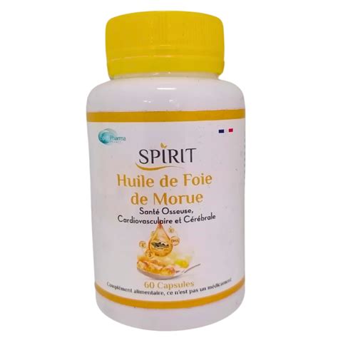 Spirit Pharma Huile De Foie De Morue Sant Osseuse Capsules Maroc