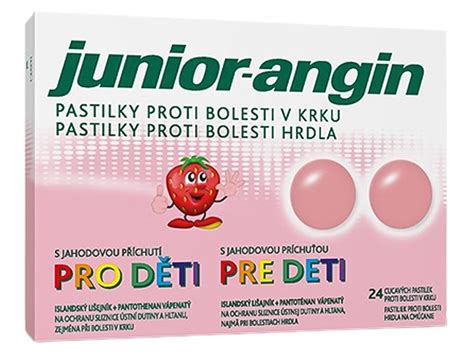 Junior Angin Pastilky Pre Deti S Jahodovou Príchuťou 24 Ks Lekáreň