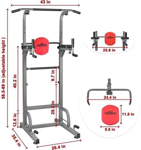 Relife Rebuild Your Life Power Tower Pull Up Bar Station Workout Dip