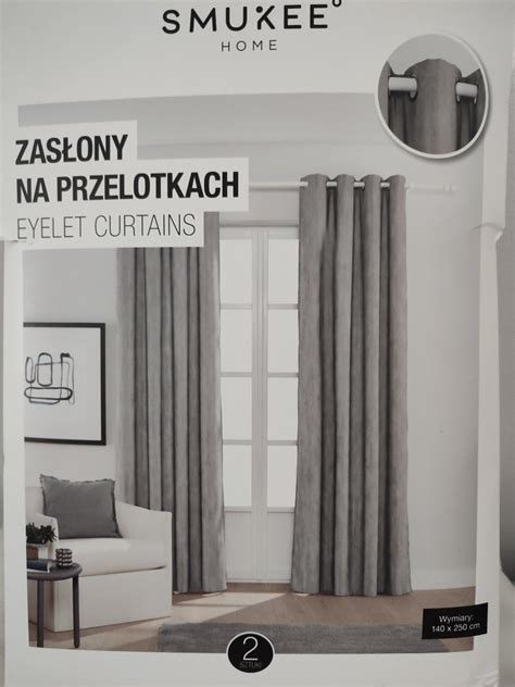 Nowe aksamitne zasłony SMUKEE 140x250cm Szprotawa Kup teraz na