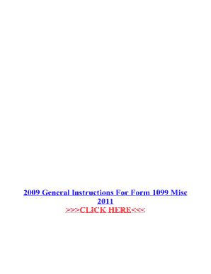 Fillable Online 2009 General Instructions For Form 1099 Misc 2011 Fax ...