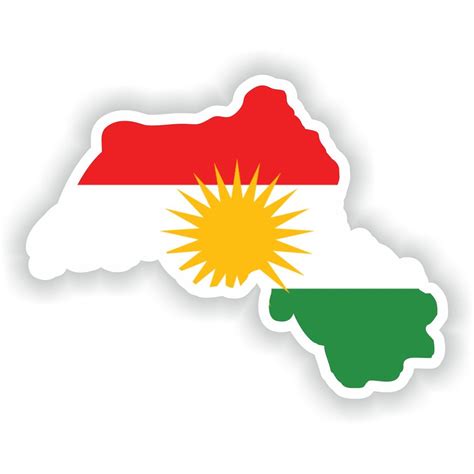 Kurdistan Map Flag Silhouette Custom Vinyl Stickers | STICKY-STELIOS.COM – Sticky Stelios