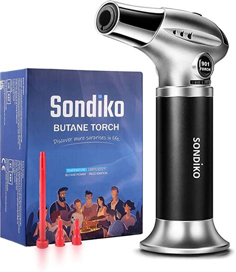 Sondiko Kitchen Blow Torch S901 Refillable Kitchen Butane Torch With