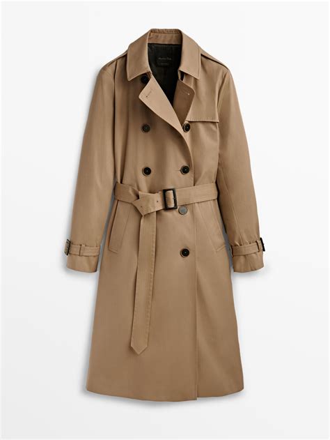 Massimo Dutti Classic Cotton Trench Coat Camel Editorialist