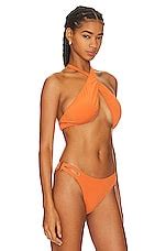 YEVRAH SWIM Ibiza Wrap Bikini Top In Burnt Orange REVOLVE